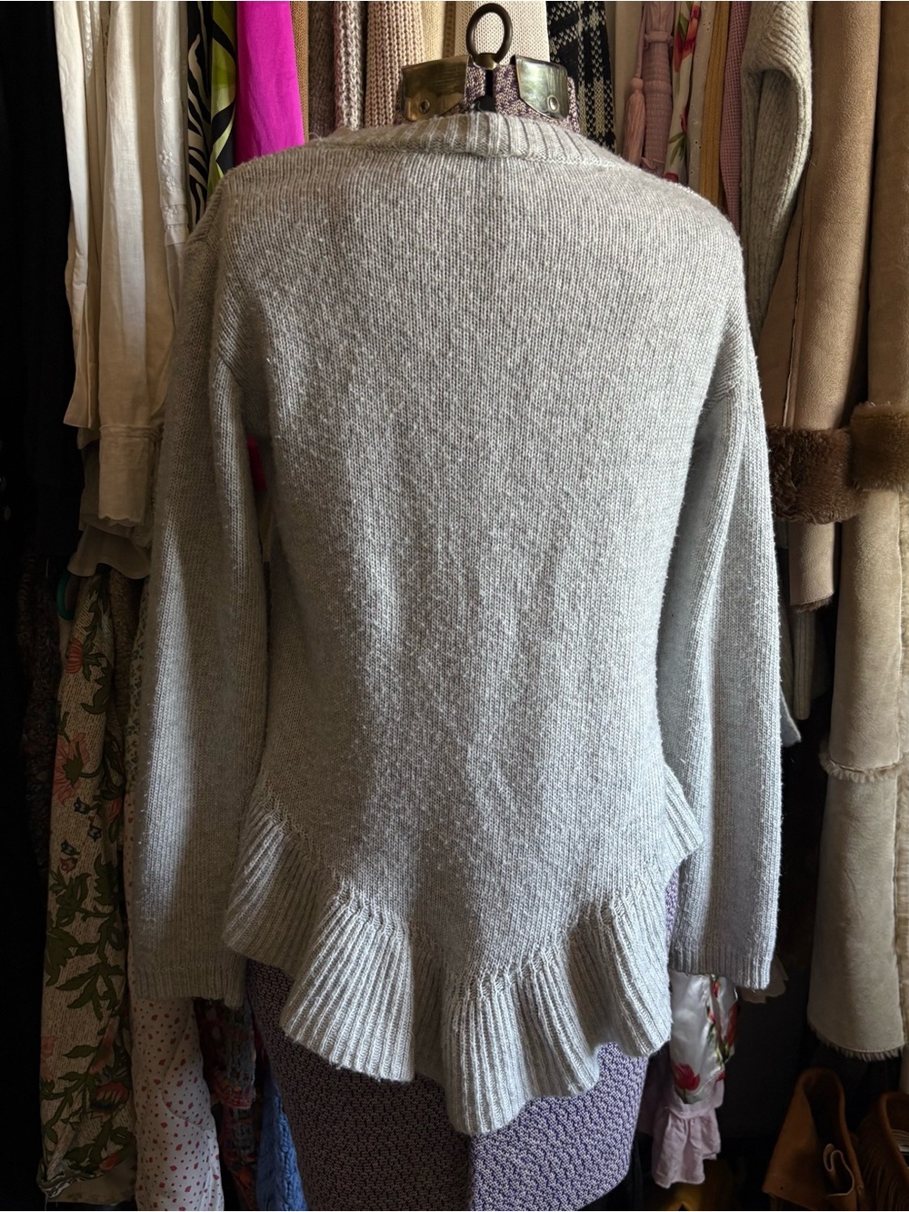 Cliche Grey Asymmetrical Sweater